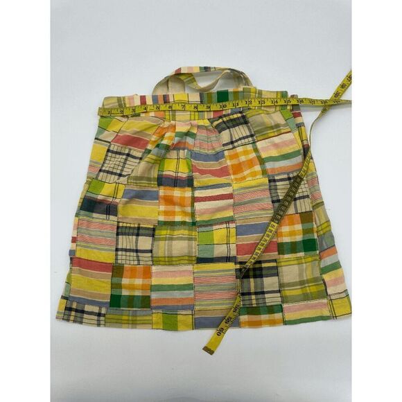 J. Crew Top Patch Work w/ Straps Criss Crossed on Back Sz 2 Cotton Multicolored - Picture 5 of 7